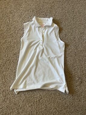 Peter Millar White Polo Sleeveless Knit Tank